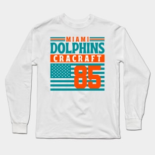 Miami Dolphins Cracraft 85 American Flag Football Long Sleeve T-Shirt